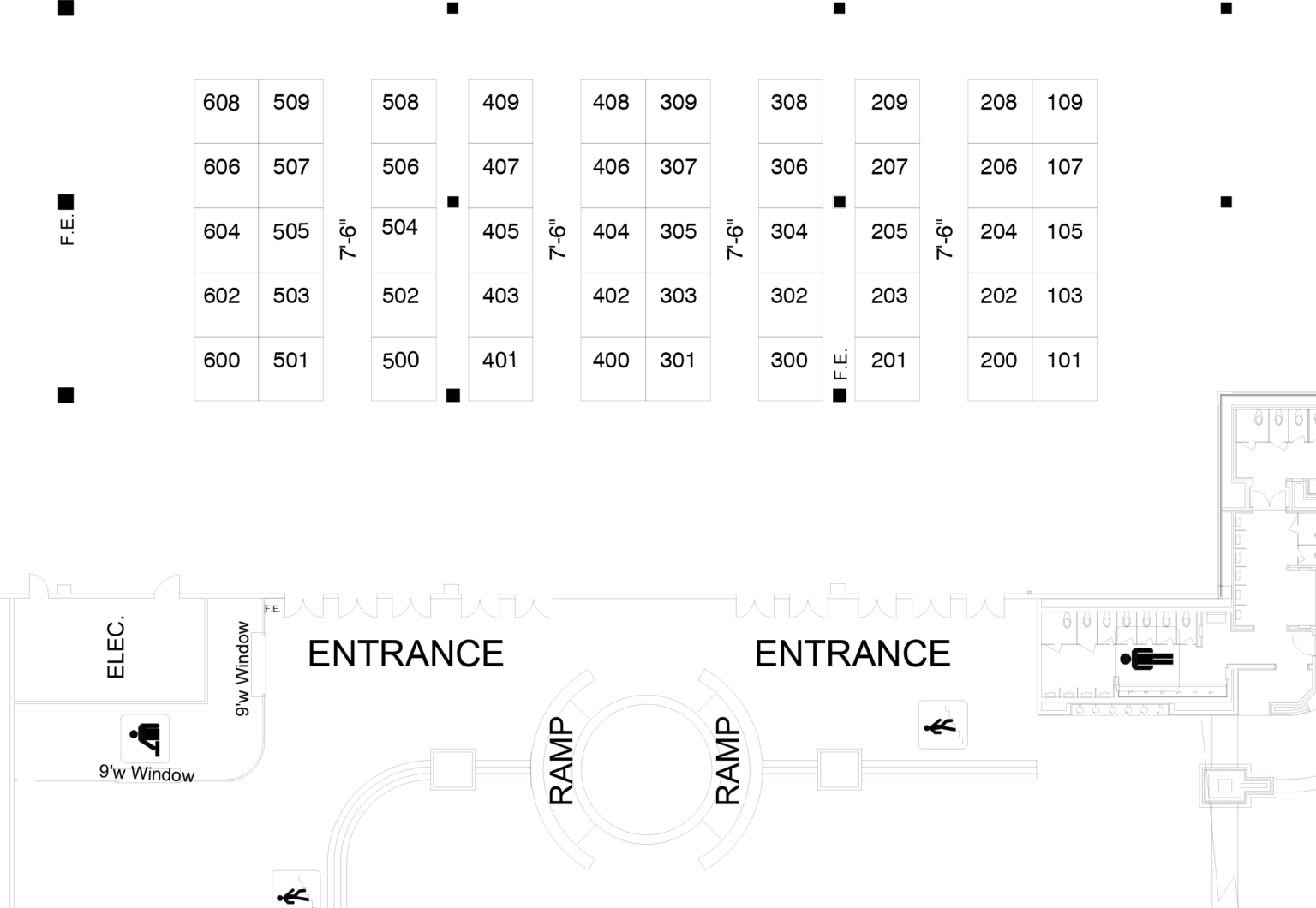 Floorplan diagram of exhibitor booths at the 60th Annual Seminar